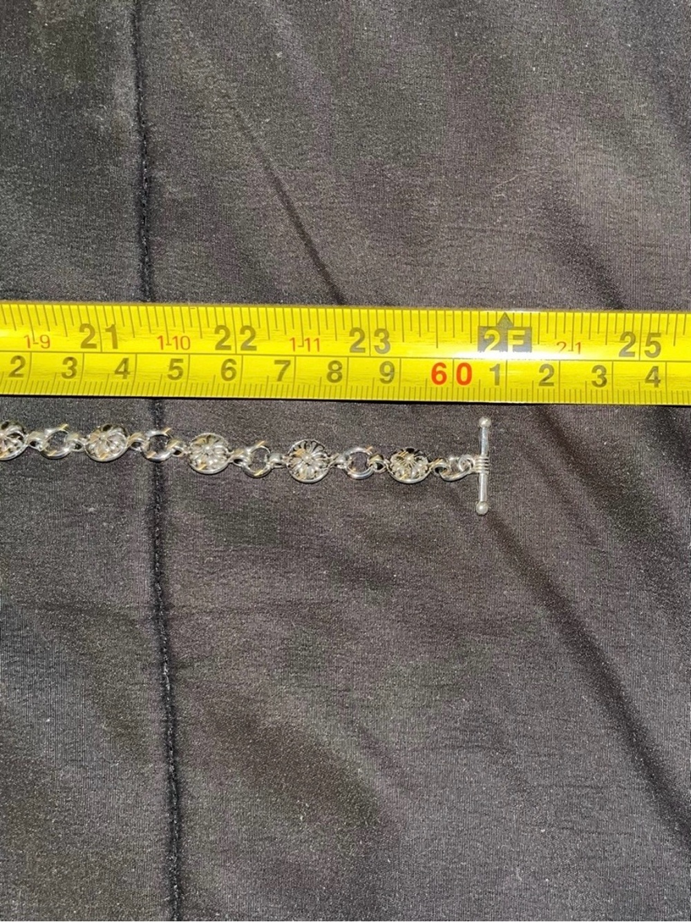 Chrome Hearts Silver Cross Ball Chain W/ Dagger Pendant & Toggle Clasp Closure - Picture 6 of 9